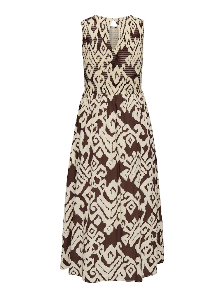 Jdydiego S/l Smock Midi Dress Wvn - Bruin Dessin