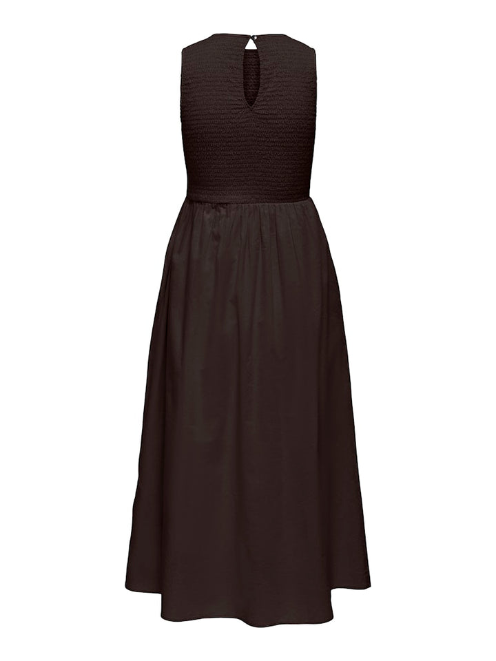 Jdydiego S/l Smock Midi Dress Wvn - Bruin Dessin