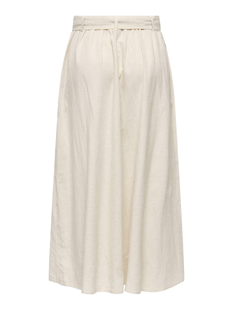 Jdymilan Linen Hw Belted Skirt Wvn Dia - Beige