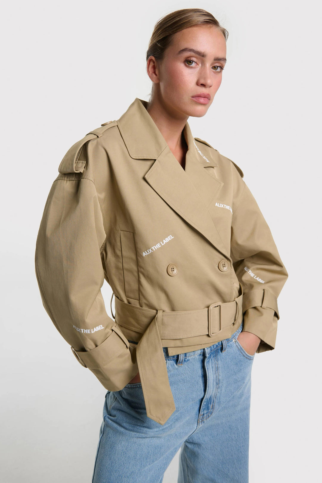 Short Alix Trench Coat - Zand
