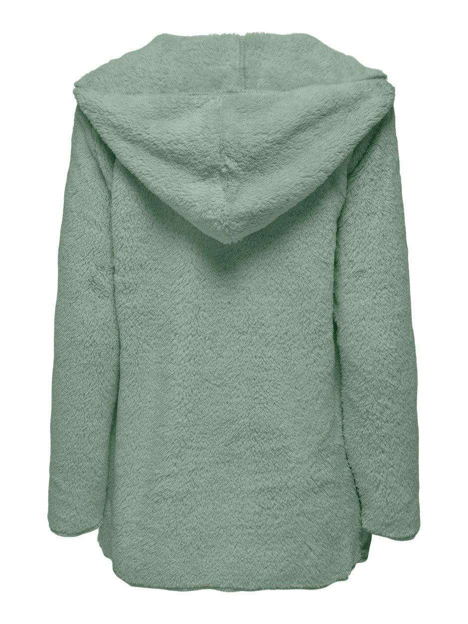 Onlcontact Hood Sherpa Coat Otw Cc - Lila