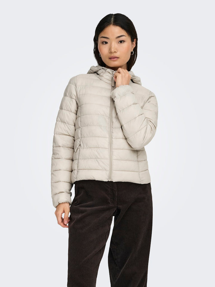 Onltahia Lw Quilted Hood Jkt Noos Otw - Beige