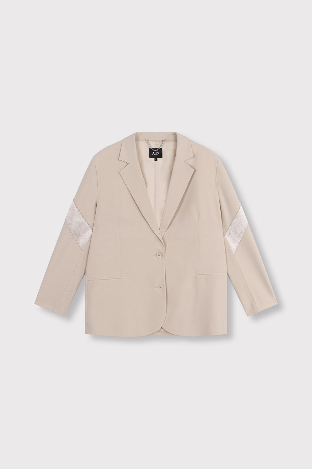 Shiny Pannel Blazer - Zand