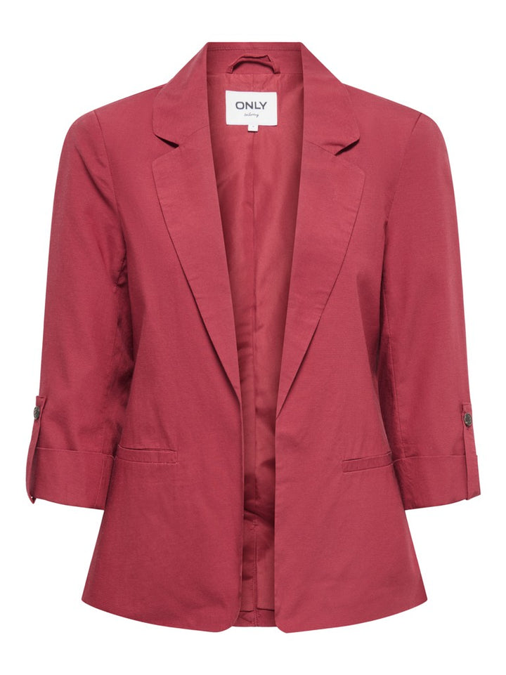 Onlcaro-isola 3/4 Unlined Blazer Tlr - Bordeaux