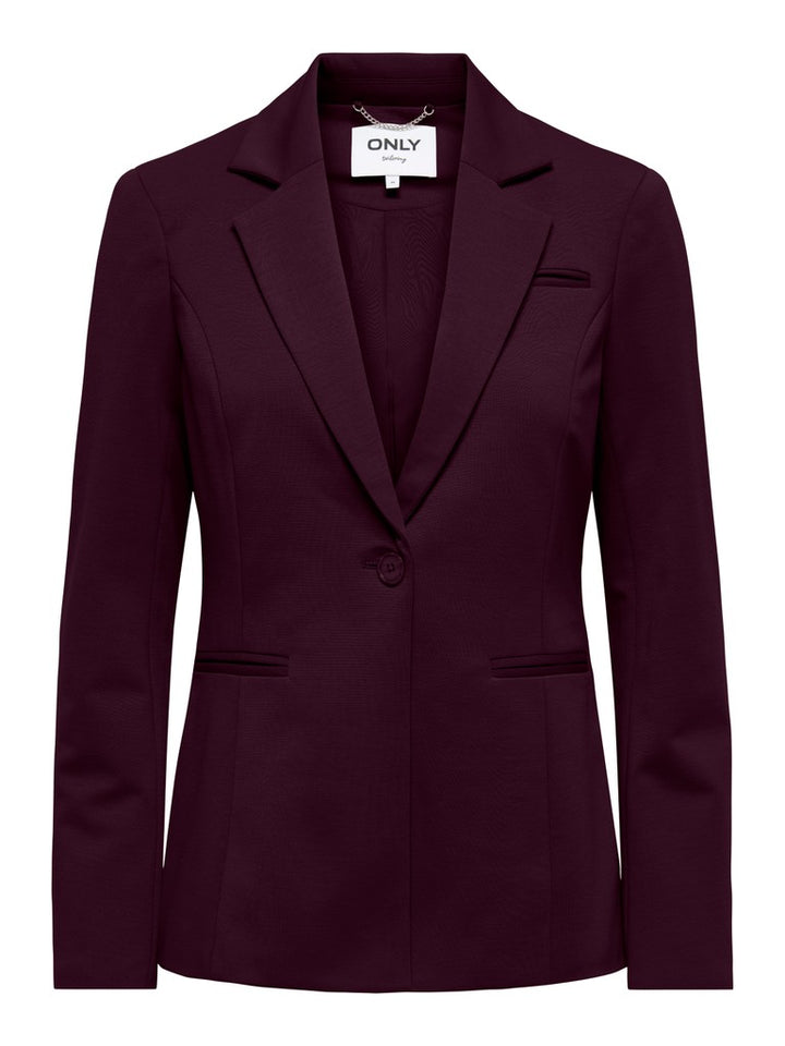 Onlpeach L/s Fit Blazer Tlr Noos - Bordeaux