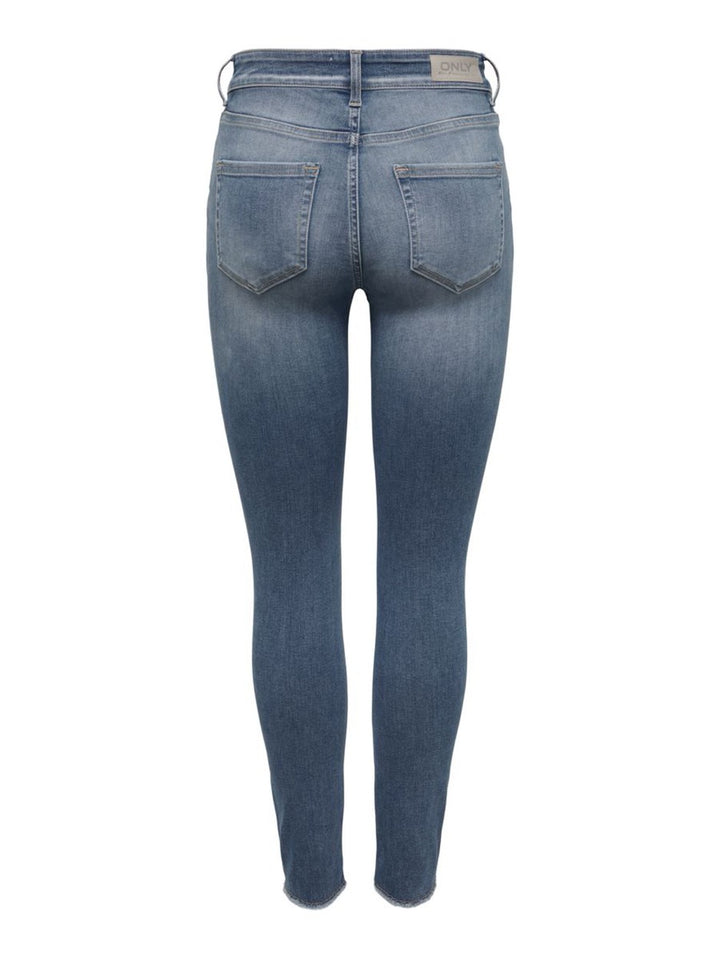 Onlblush Mid Sk Ank  Raw Dnm Rea231 - Blue Denim