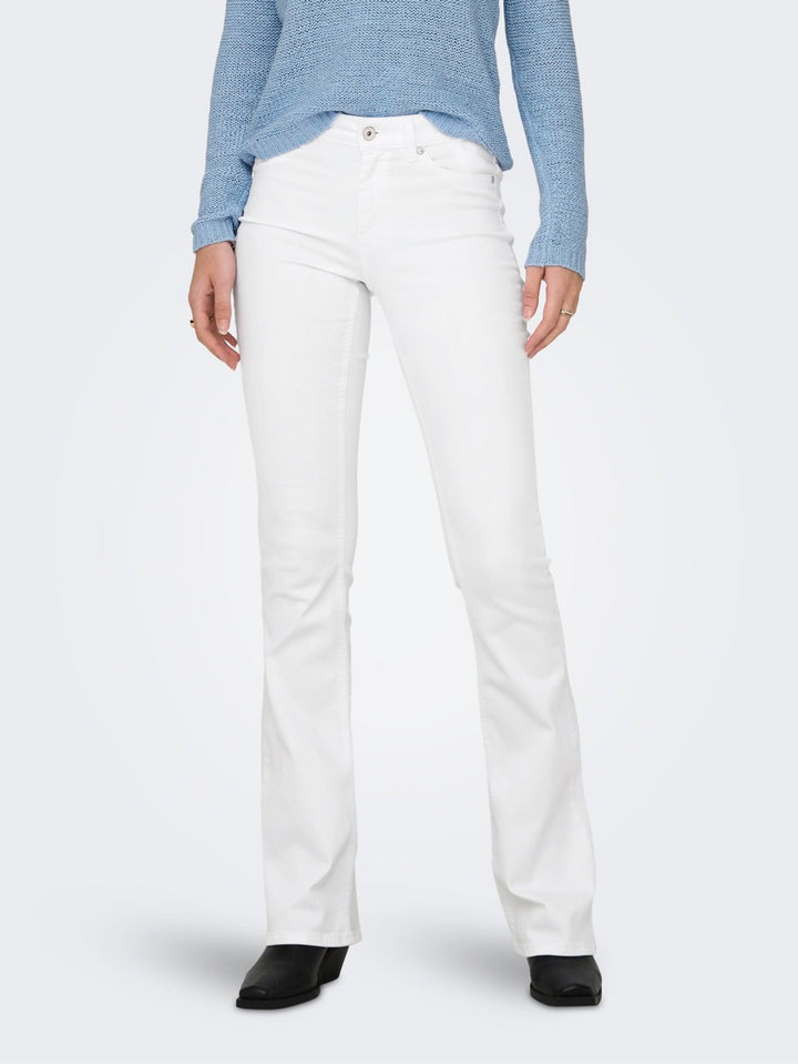 Onlblush Mid Flared Dnm Rea0730 Noo - Off-white