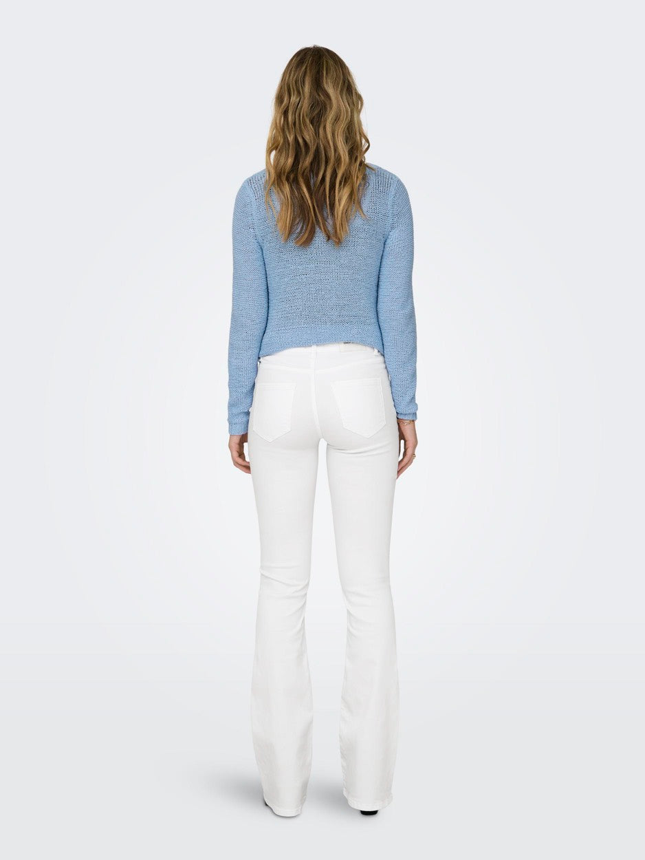 Onlblush Mid Flared Dnm Rea0730 Noo - Off-white