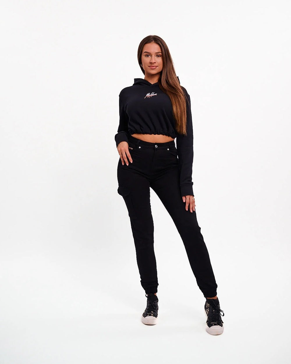 Kiki Crop Hoodie - Zwart