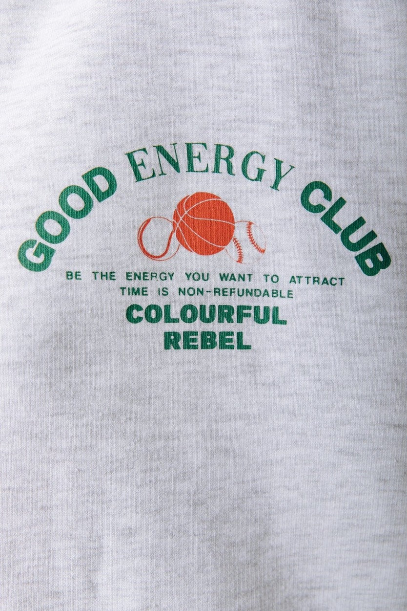 Good Energy Collar Drppd Sh Sweat - Grijs Melee