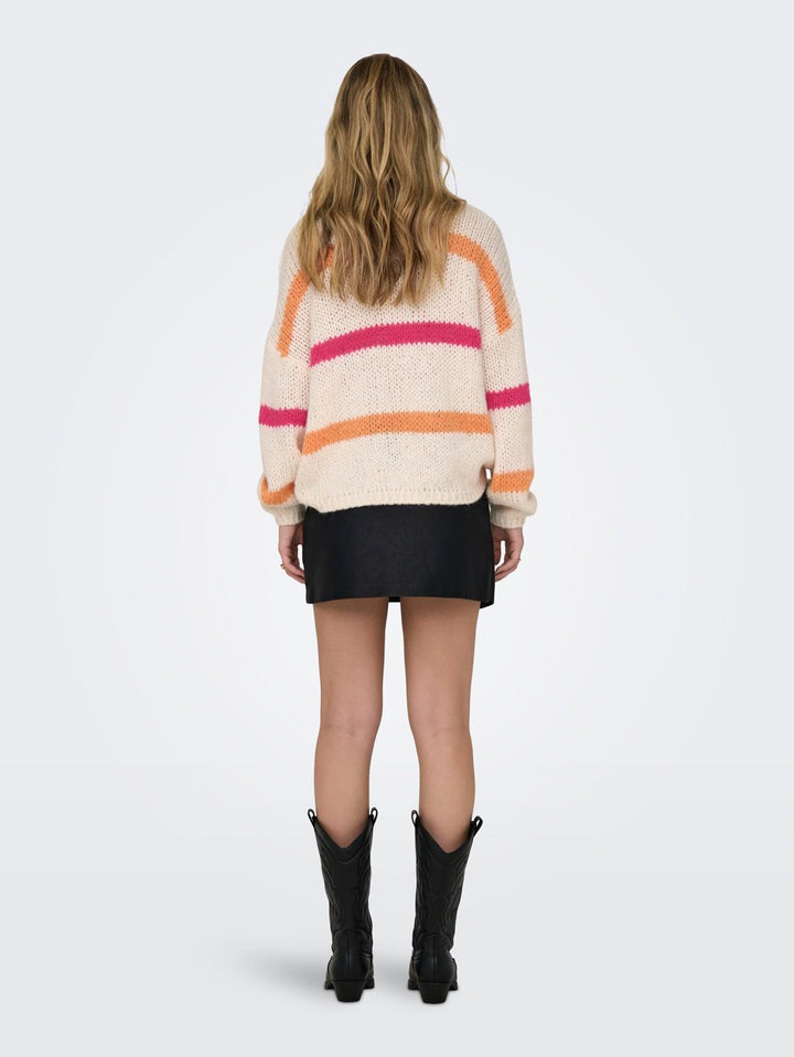 Onljackie Ls Pullover Nca Knt - Ecru Dessin