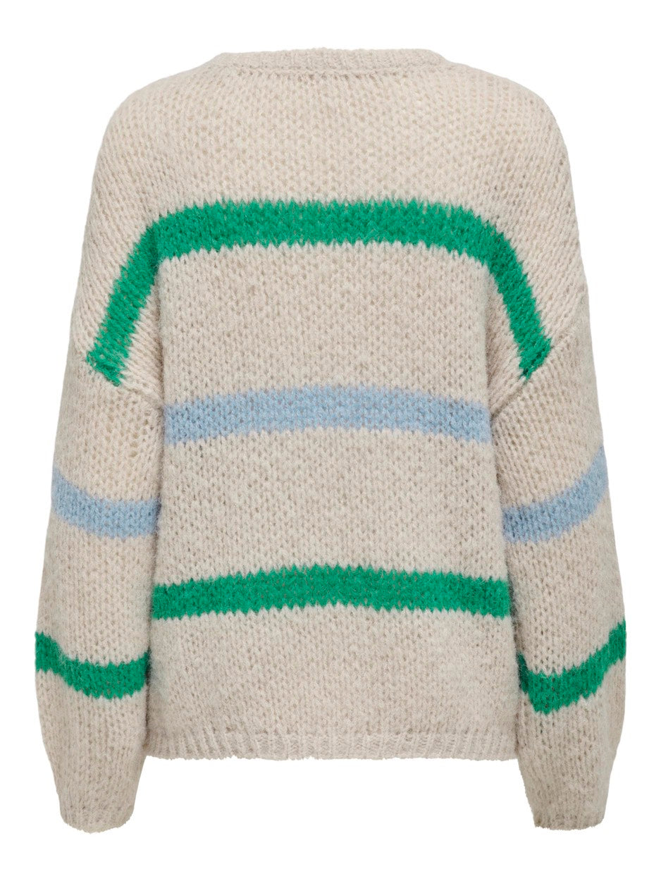 Onljackie Ls Pullover Nca Knt - Ecru Dessin