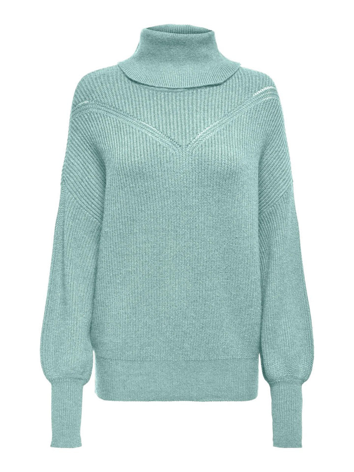 Onlkatia Ls Rib Roll Neck Cc Knt - Mint