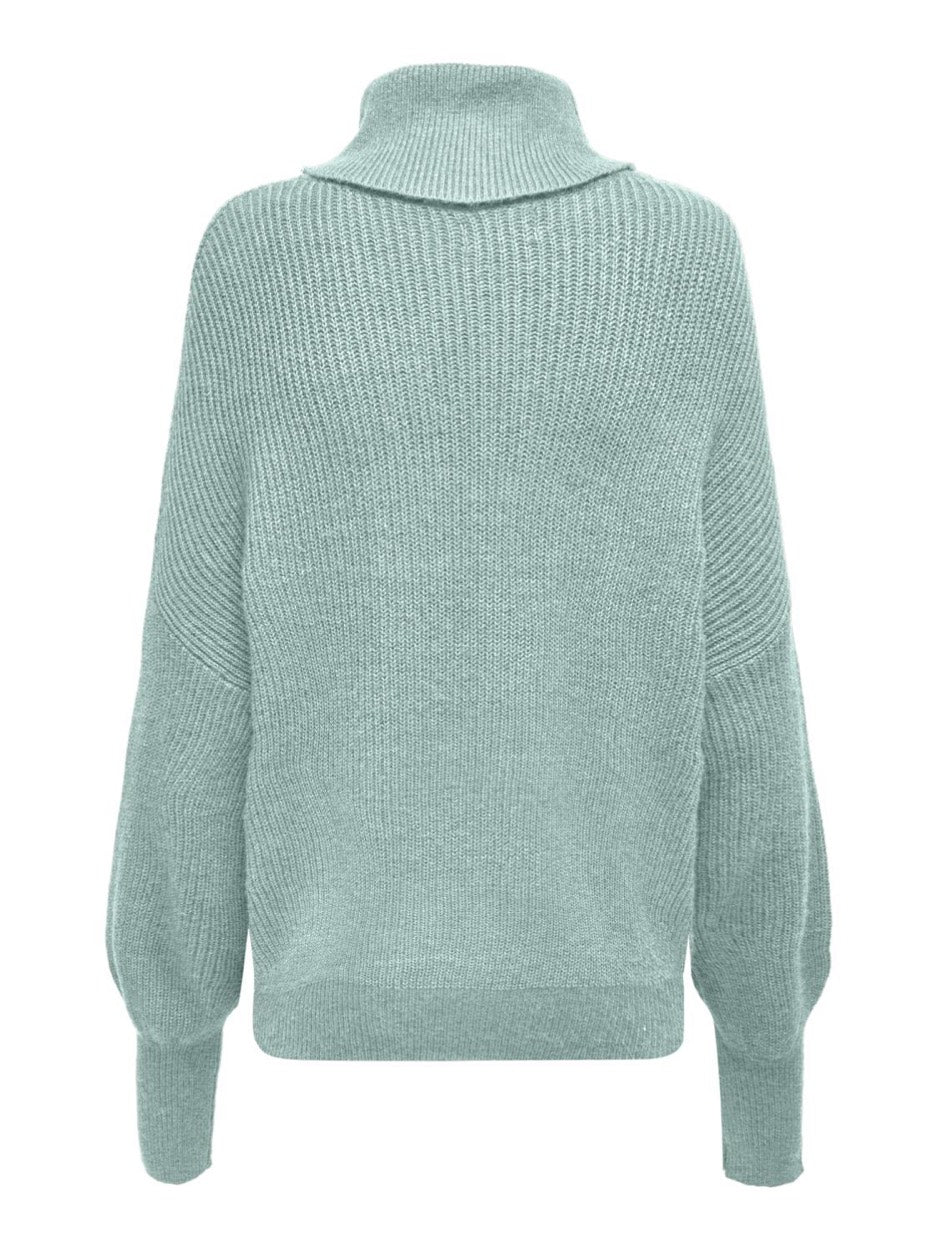 Onlkatia Ls Rib Roll Neck Cc Knt - Mint