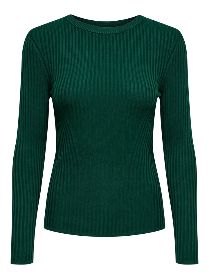 Onlsofi Ls Rib O-neck Knt - Esmerald
