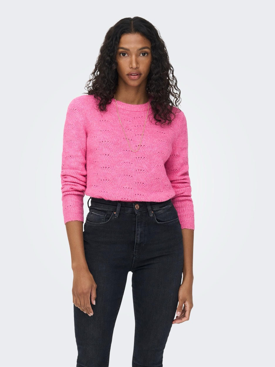 Onllolli L/s Pullover Knt Noos - Roze