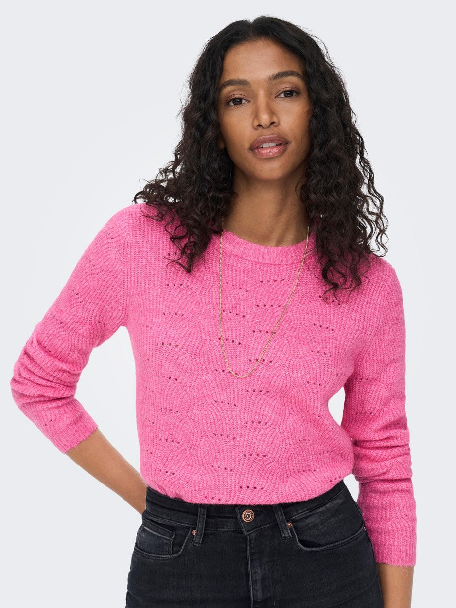 Onllolli L/s Pullover Knt Noos - Roze
