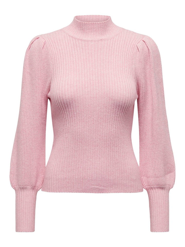 Onlkatia L/s Highneck Pullover Knt - Licht Roze