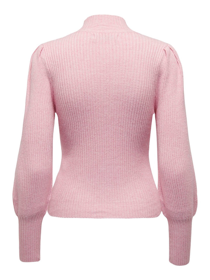 Onlkatia L/s Highneck Pullover Knt - Licht Roze