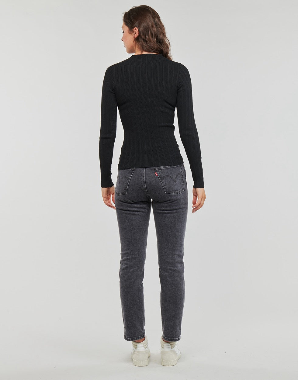 Onldima Life Ls Button O-neck Knt - Zwart