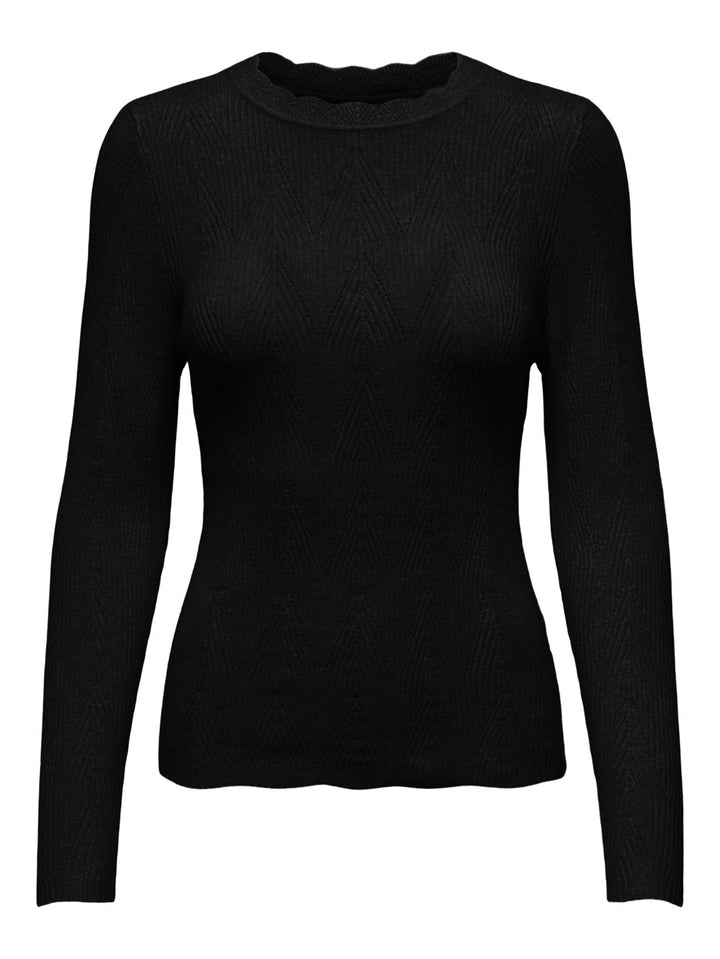 Onlmai Ls Struct O-neck Cc - Zwart