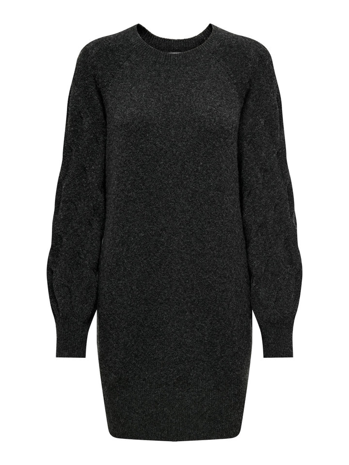 Jdymax Life L/s O-neck Cab Sl Dress - Antraciet