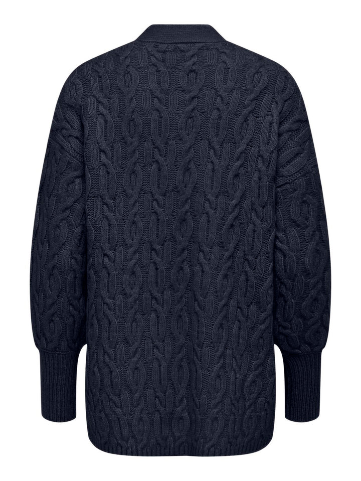 Jdybliss Ls Open Long Cable Cardiga - Navy