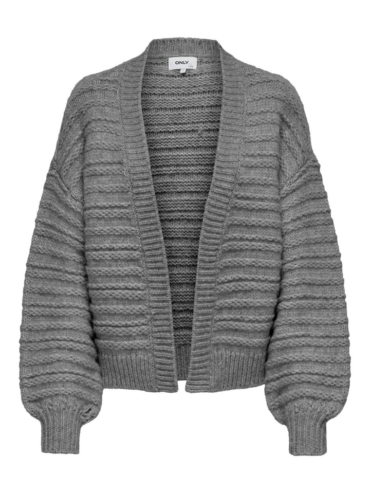 Onlnala Life Wool Ls Open Cardigan - Grijs Dessin