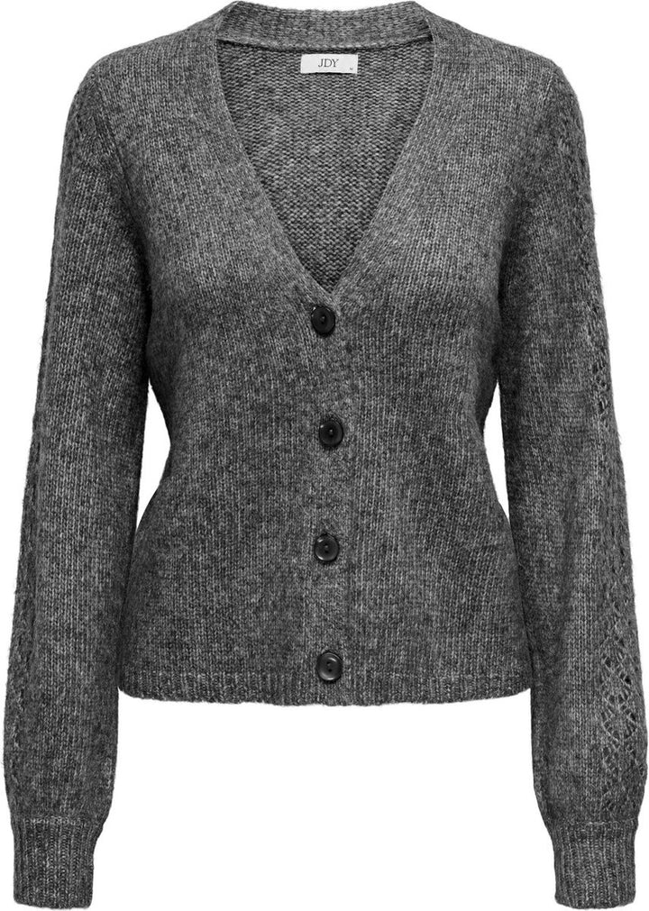 Jdysilja L/s Structure Cardigan Knt - Grijs Dessin