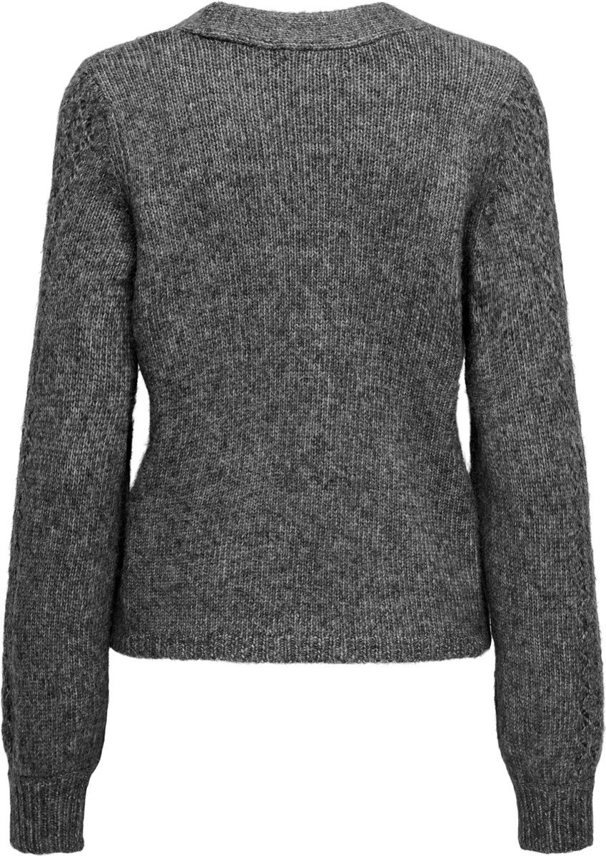 Jdysilja L/s Structure Cardigan Knt - Grijs Dessin
