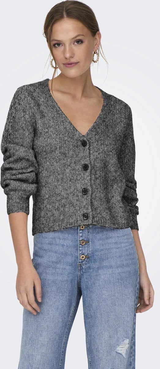 Jdysilja L/s Structure Cardigan Knt - Grijs Dessin