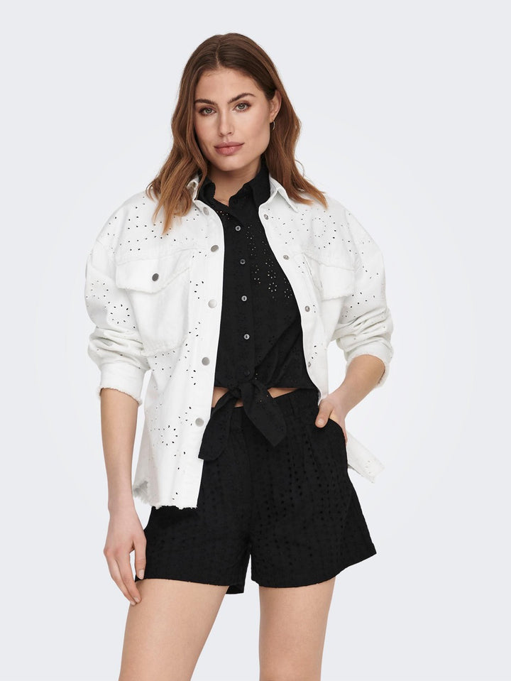 Onlelena Emb Jacket Otw - Wit