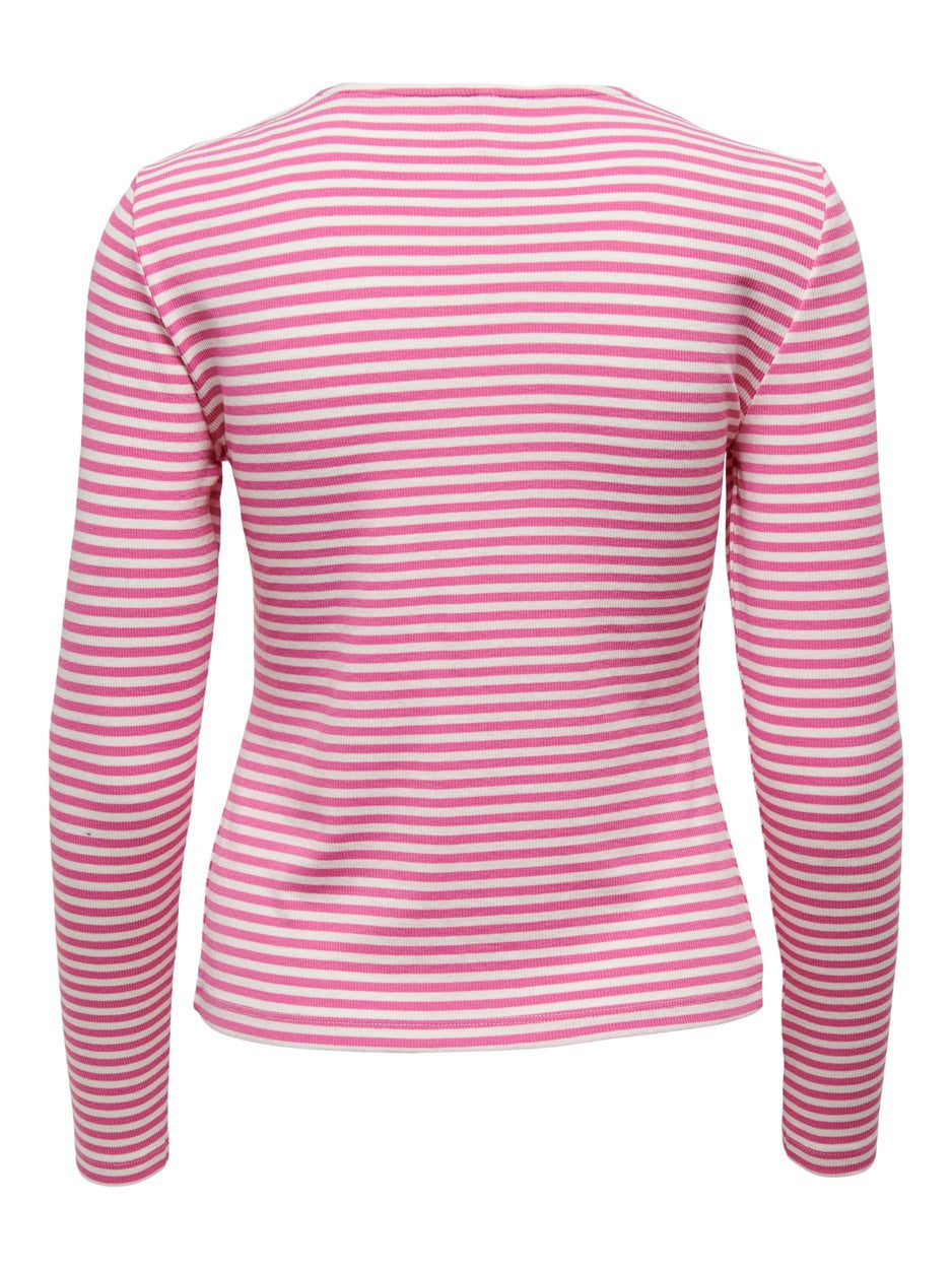 Onlcindy L/s  Top Cs Jrs - Roze Dessin