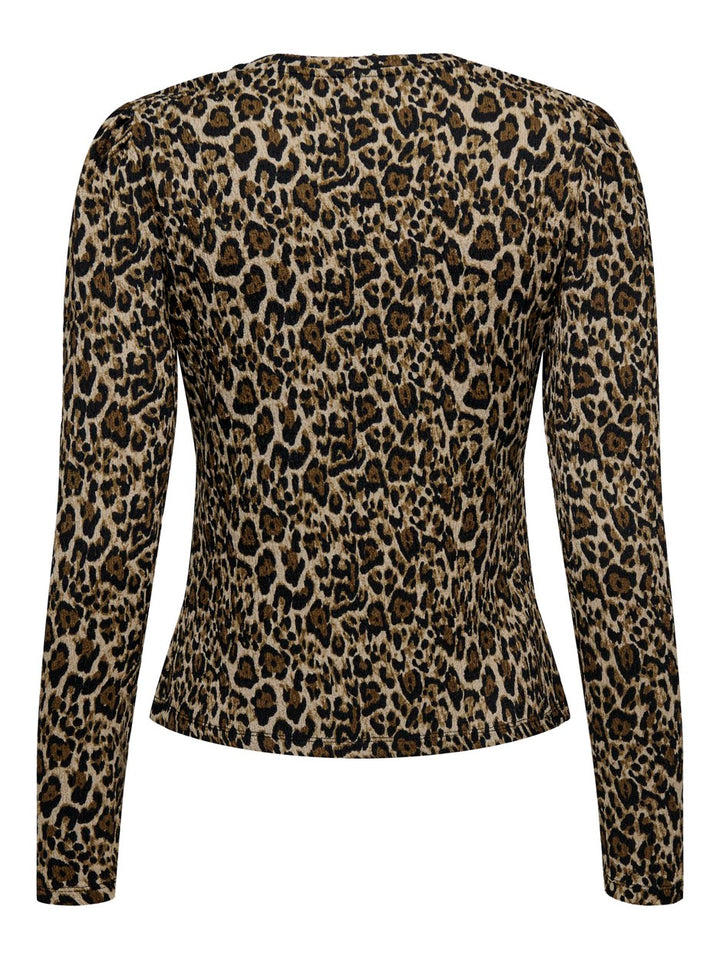 Onlglenda L/s Aop Puff Top Cc Jrs - Bruin Dessin