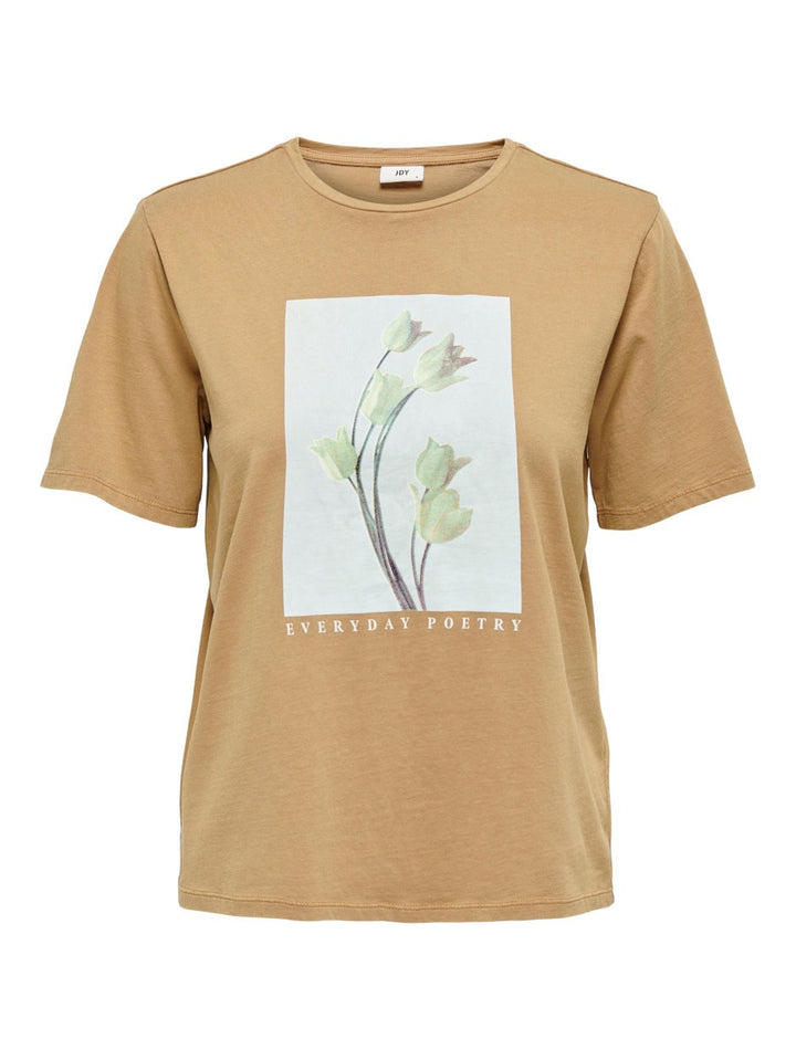 Jdyfarock S/s Print 0123 Top Jrs - Camel