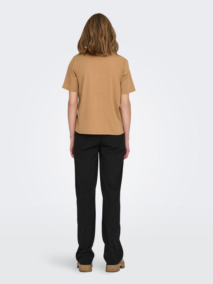 Jdyfarock S/s Print 0123 Top Jrs - Camel