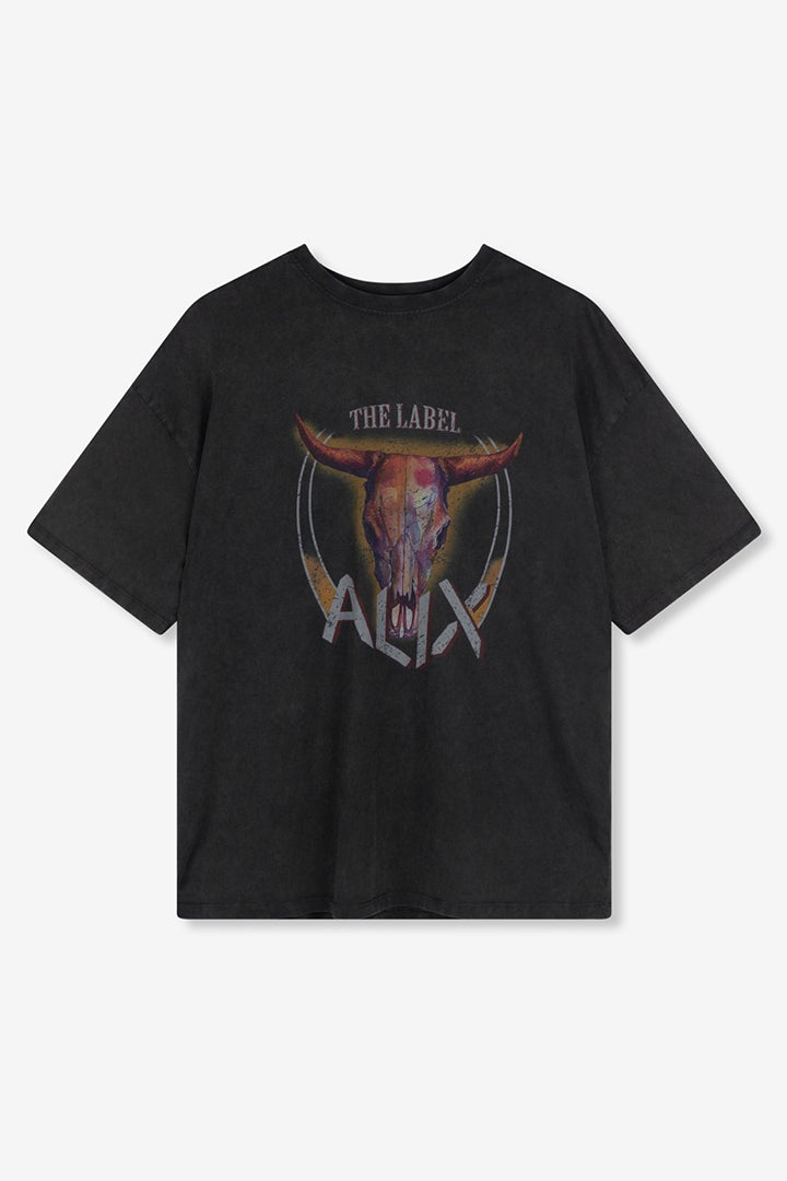 Ladies Knittet Bull T-shirt - Zwart