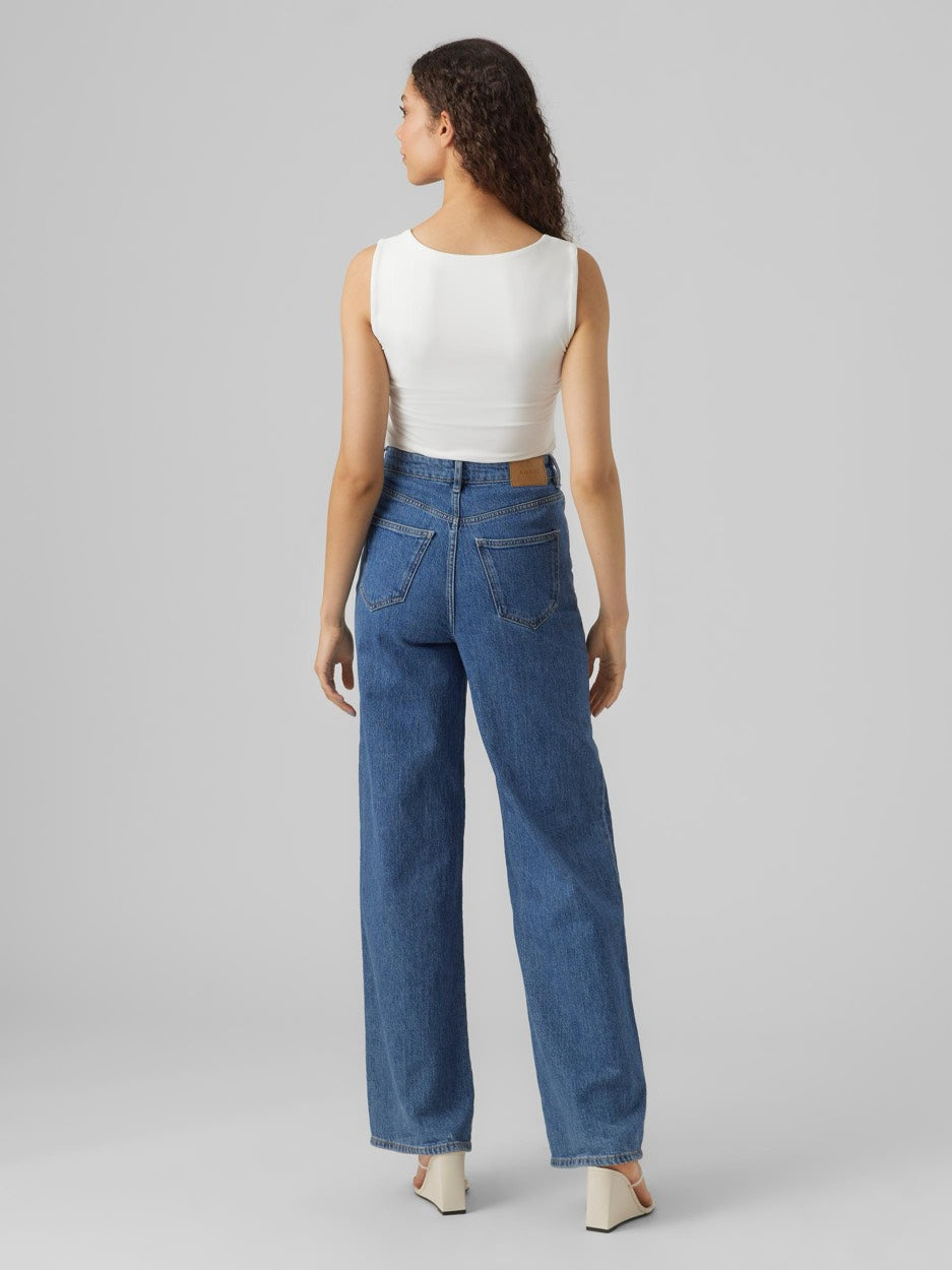 Vmbianca Sl Square Neck Top Jrs Noo - Wit