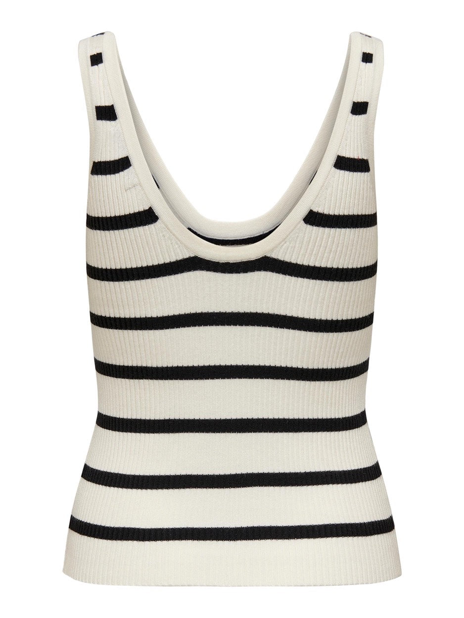Onlandrea Singlet S/l Knt Noos - Wit Dessin