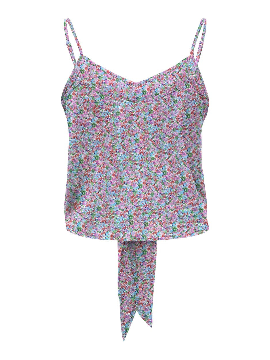 Onlnova Life Knot Singlet Aop Ptm - Blauw Dessin