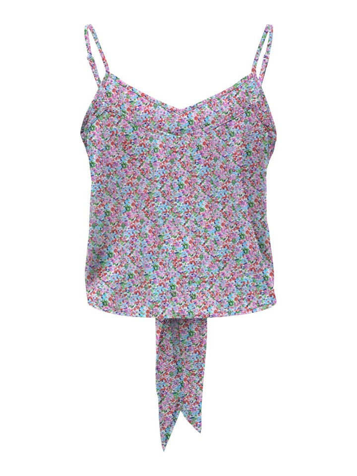 Onlnova Life Knot Singlet Aop Ptm - Blauw Dessin