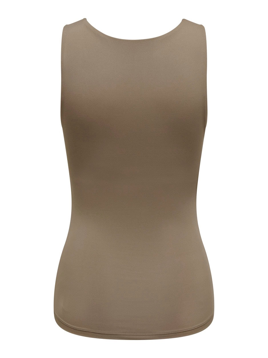 Onlea S/l 2-ways Fit Top Jrs Noos - Taupe