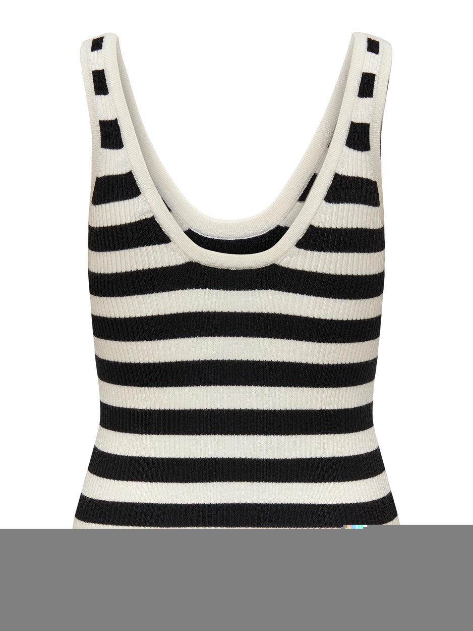 Onlandrea Singlet S/l Knt Noos - Zwart Dessin