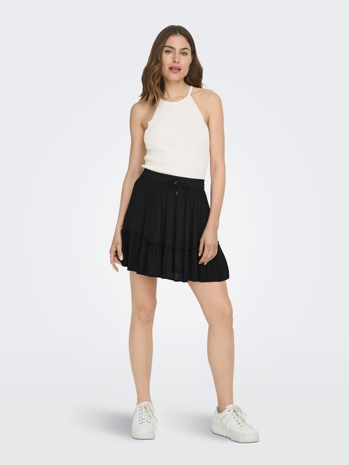 Onlgemma Sl Scallop Hltneck Top Knt - Ecru