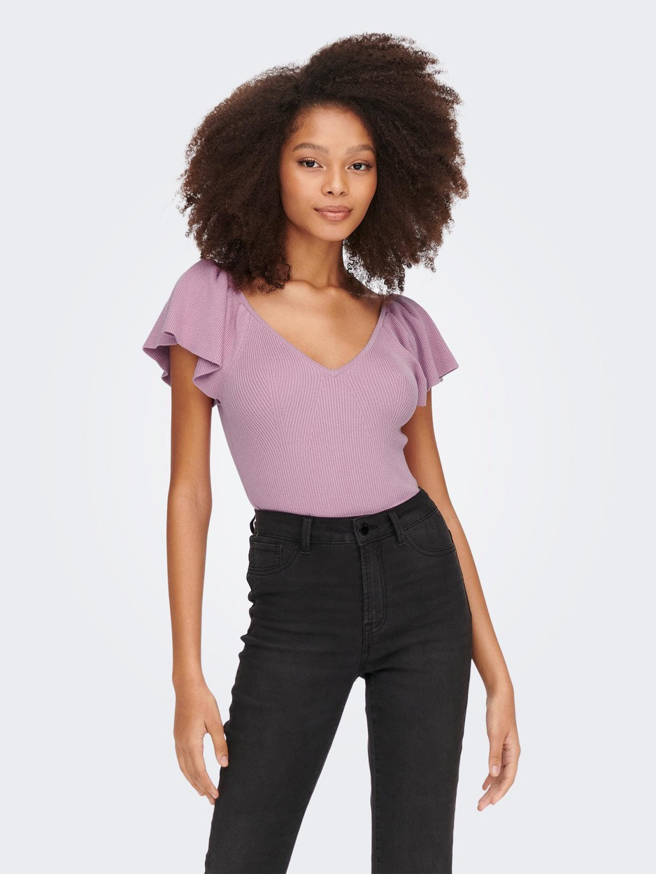 Jdysabrina Life S/s Pleat Sleeve To - Mauve