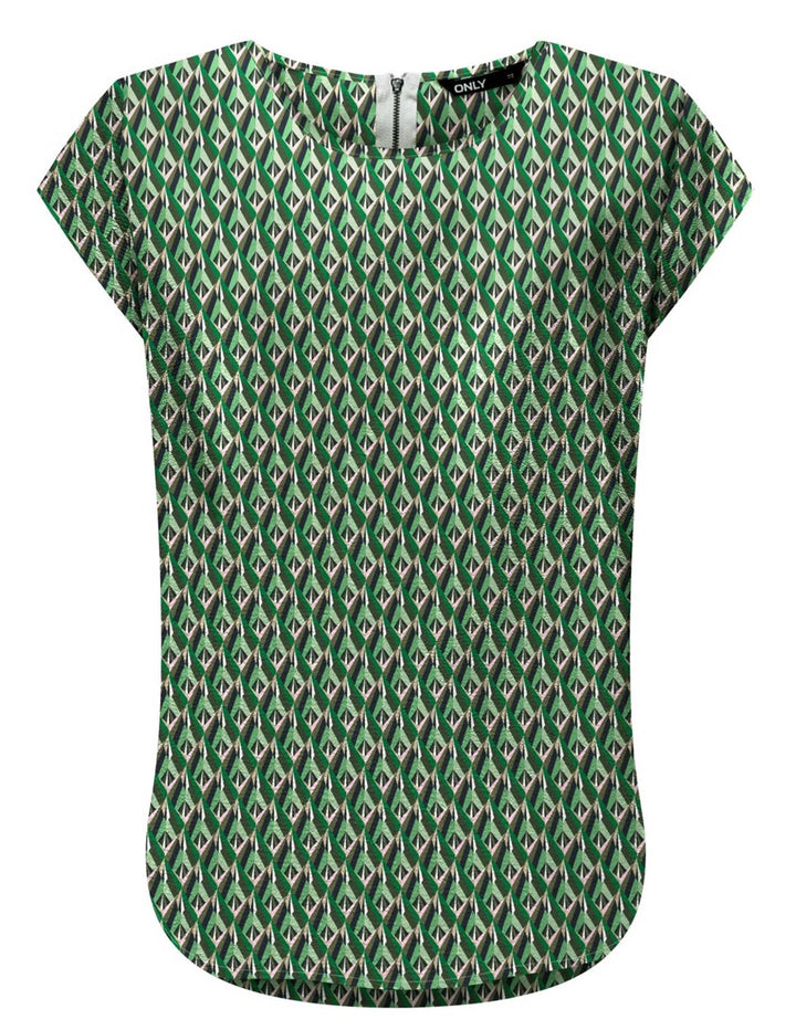 Onlvic S/s Aop Top Noos Ptm - Groen Dessin