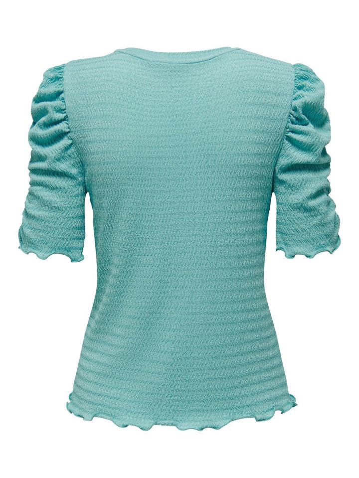 Onlkate S/s Puff Top Jrs - Aqua