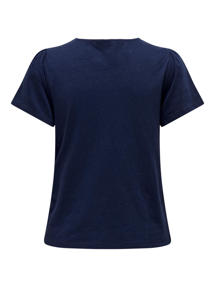 Onlbenita S/s V-neck Top Jrs - Navy