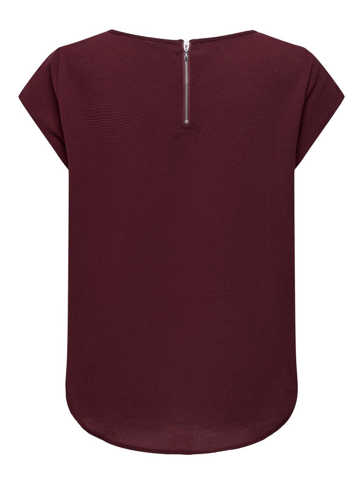 Onlvic S/s Solid Top Noos Ptm - Bordeaux