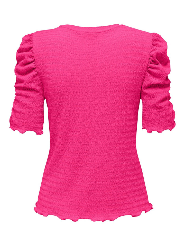 Onlkate S/s Puff Top Jrs - Fuchsia